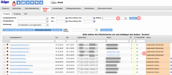 Suche im Eingang des Postkorb