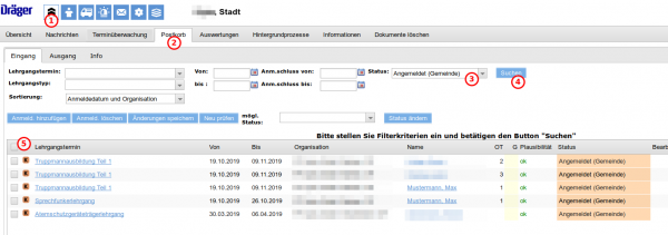 Teilnehmer erfassen und priorisieren