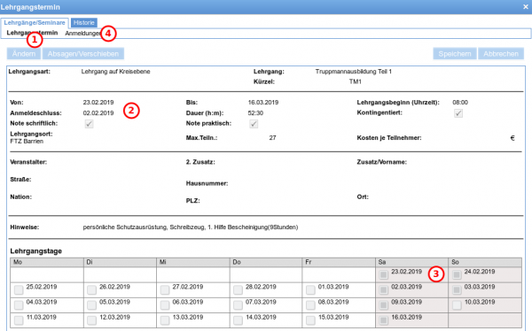 Informationen zum Lehrgang Informationen zum Lehrgang