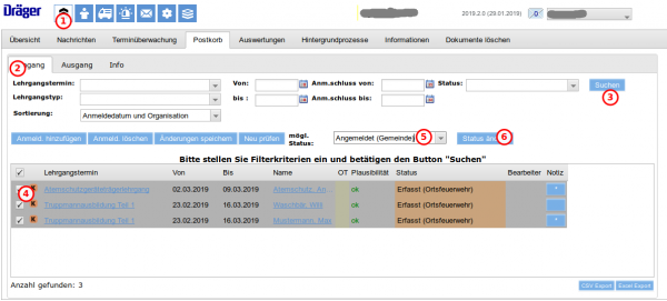 Teilnehmer an Gemeinde/Stadt melden Teilnehmer an Gemeinde/Stadt melden